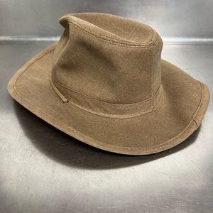 Henschel Earth Color Aussie Solid Canvas Cool Max Hat - Large - NWT